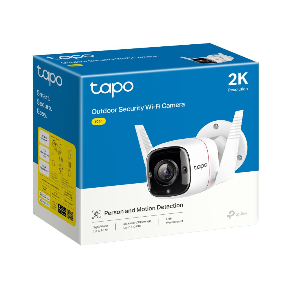 Tapo TP-Link C500 Outdoor Wi-Fi Security Camera, 360° FHD 1080P with Night Vision, Two-Way Audio, Cloud Video Recording, Works with Alexa