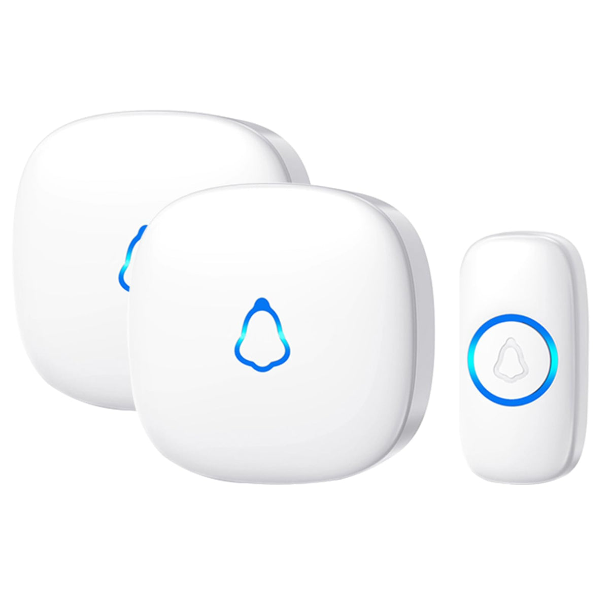 SECRUI Wireless Doorbell Receiver, Plug in doorbell Receiver Spare Accessories Replacement for Doorbell Kit IP55 Waterproof Operated at 1000ft Range with 5 Level Volume, 52 Chimes - White