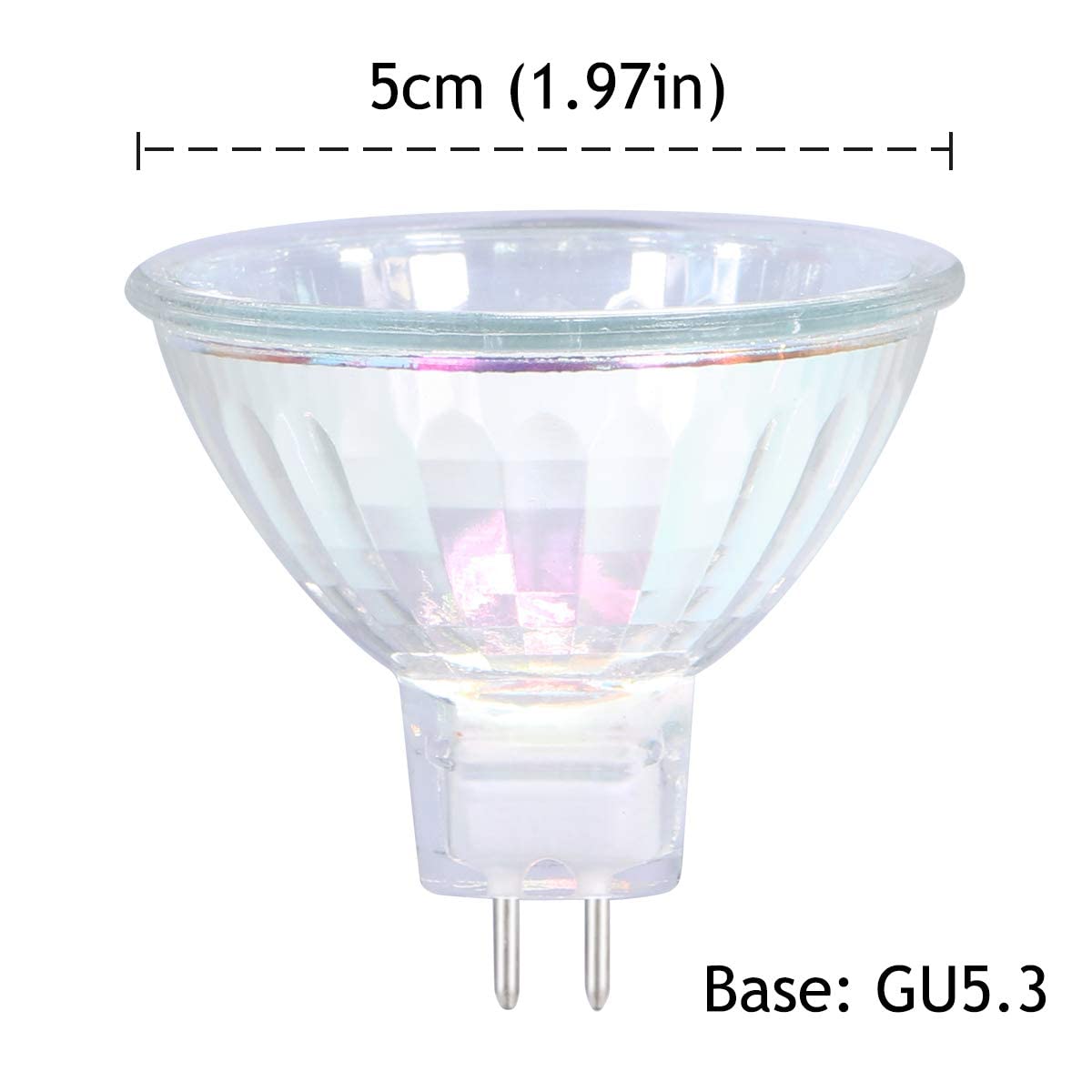 GMY 4000 Hours Lifetime MR16 Halogen Light Bulbs 50W 12V Dimmable Spotlights for Ceiling Light, 36° Beam Angle, 3000K Warm White, GU5.3 Base, Dichroic 6 Pack