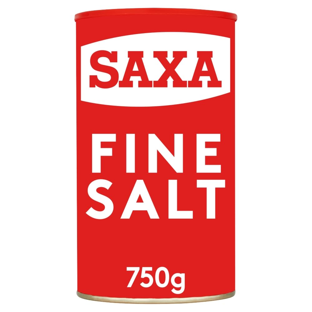 Saxa Fine Table Salt for Table & Cooking, 750 g Drum (1-Pack)