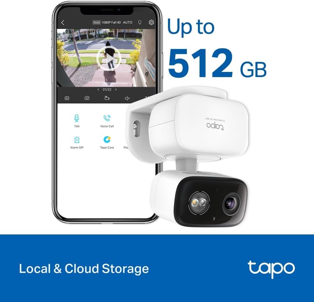 Tapo C216 2K 3MP Pan/Tilt Indoor Outdoor Security Camera Spotlights Camera