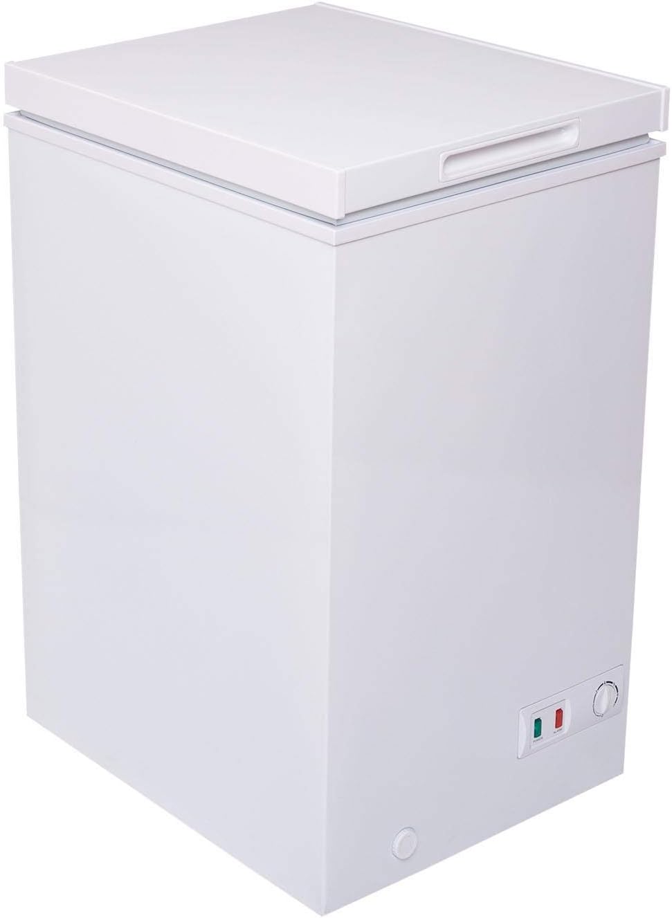 SIA Chest Freezer 80L, Removable Wire Basket, Freestanding, White, CHF100W
