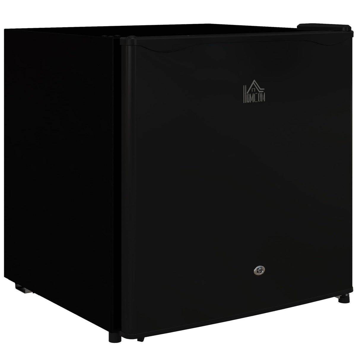 HOMCOM 46L Table Top Mini Fridge with Ice Box, Reversible Door, Cream