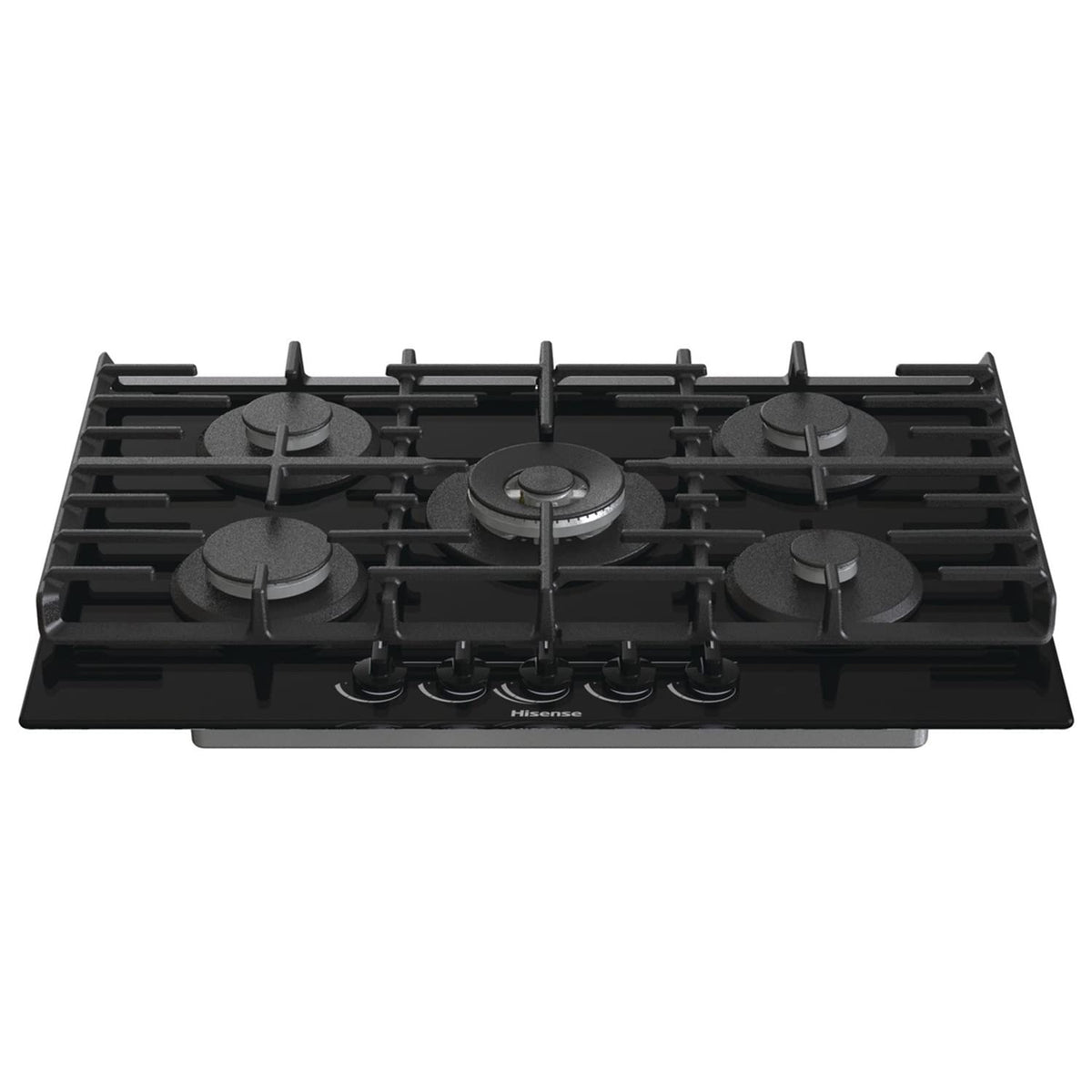 Hisense GM642XHS Built-in 60cm Gas Hob - Stainless Steel with 4 Cooking Areas, Easy Clean Surface, One -Hand Ignition, 60 x 52 x 8.9 cm (L x W x H)
