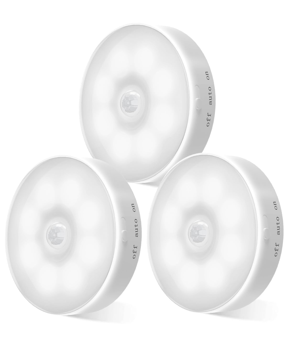 Motion Sensor Lights Indoor, 6 Pack Cupboard Lights, Stair Lights Night Lights, 3 Modes USB Charging Wall Lights, Magnetic Sensor Lights Indoors for Kitchen Stair Closet Under Cabinet