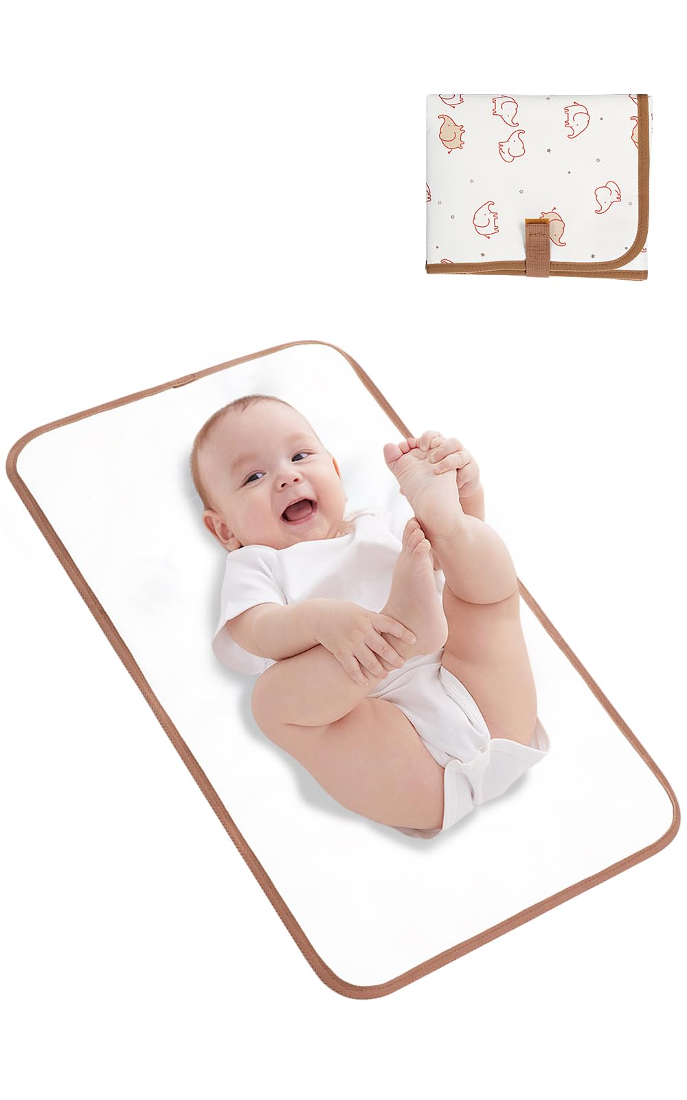 Lekebaby Foldable Travel Changing Mat Portable Baby Change Mat, Grey