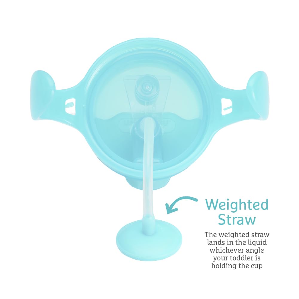 Munchkin Click Lock Tip & Sip Straw Cup Set| Baby & Toddler Sippy Cups with Straw| BPA Free Non Spill Cup| Dishwasher Safe Baby Straw Cup| Weighted Straw Childrens Cups| 7oz/207ml| 2 Pack| Pink/Purple
