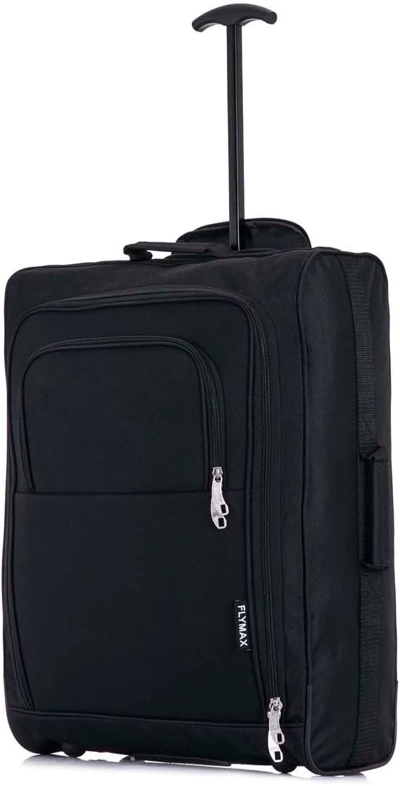Easyjet 45x36x20 Carry on Suitcase Approved Underseat Cabin Bag Case Lightweight Hand Luggage 1.3kg 33L Black