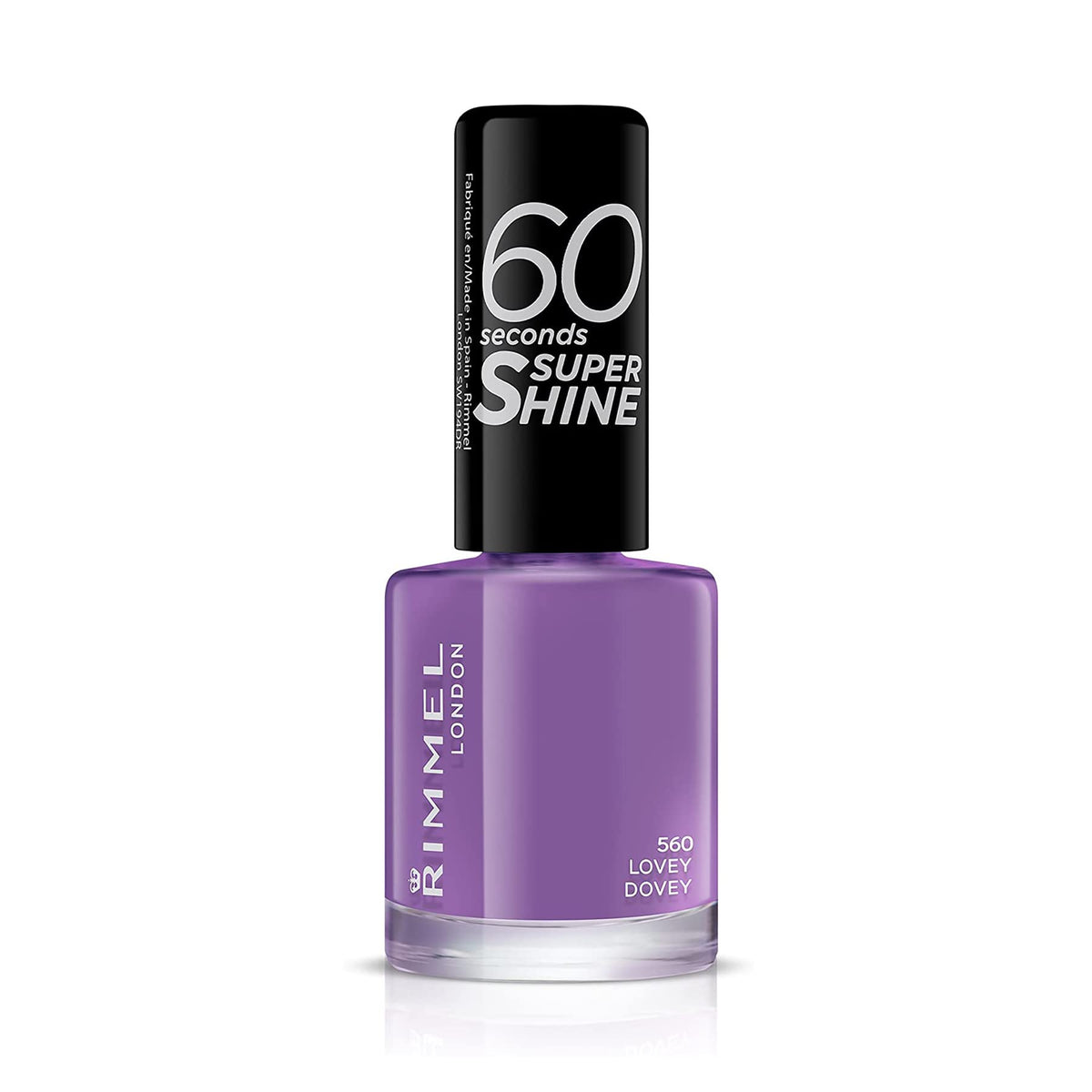 Rimmel 60 Seconds Super Shine Nail Polish, 740 Clear, Quick-Dry Nail Polish, Ultra-Shiny Finish, Easy to Apply, Vibrant Colour, Long-Wearing, Improved Formula, Vegan, 8ml