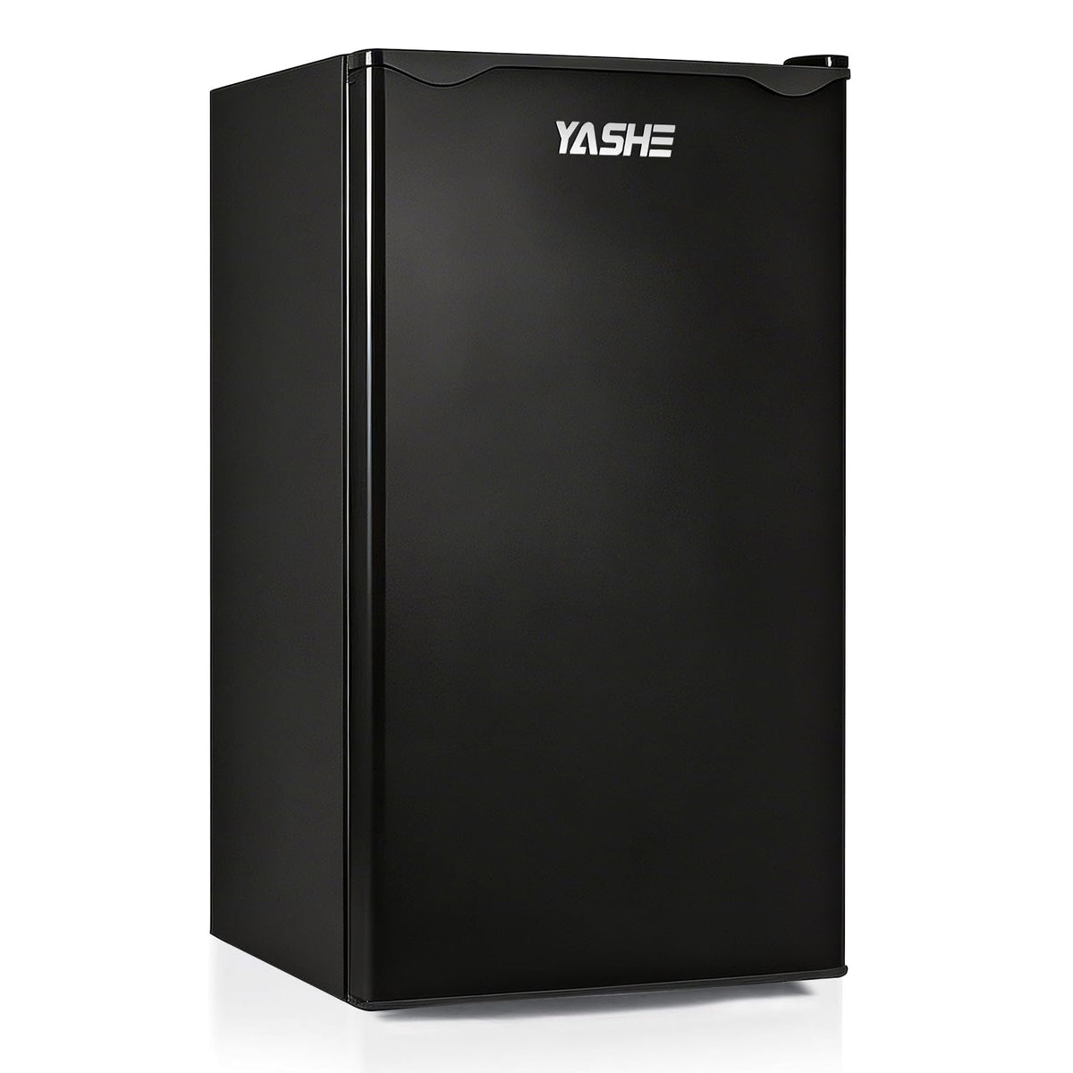 YASHE 92L Mini Fridge with Freezer, Single Door Compact Refrigerator, Small Fridge with Adjustable Thermostat, Large Capacity, Reversible Door, Mini Refrigerator for Bedrooms, Offices, Dorms, Silver