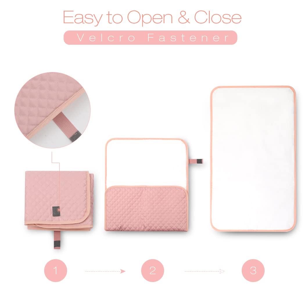 Lekebaby Foldable Travel Changing Mat Portable Baby Change Mat, Grey