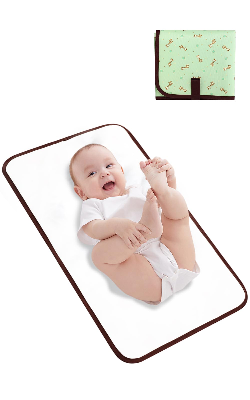 Lekebaby Foldable Travel Changing Mat Portable Baby Change Mat, Grey