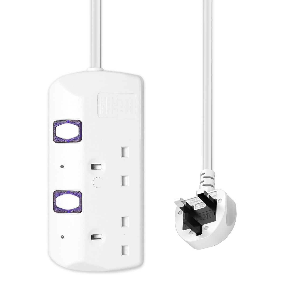 Extension Lead 5M, 4 Plug Extension Lead with Individual Switches(3250W)
