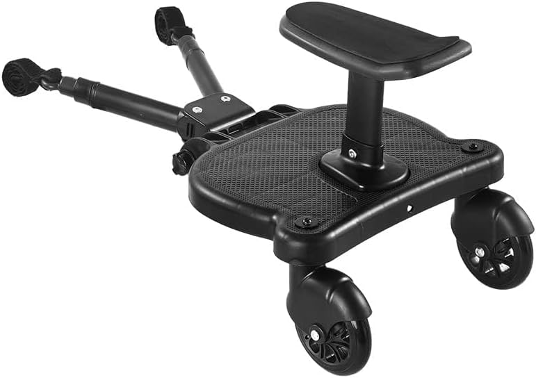 Youyijia Kiddy Boards Portable Buggy Board with Seat Pram Standing Board 360° Rotation,Pram Accessory Universal for Children from 2-7 Years Up to 25kg