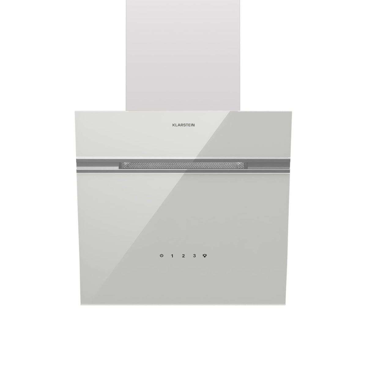Klarstein Alina 90 Angled Cooker Hood - 615m³/h Air Flow, Touch Panel, LED Backlighting, Quiet 63dB, Energy Class A, 90cm Extractor Hood, Black