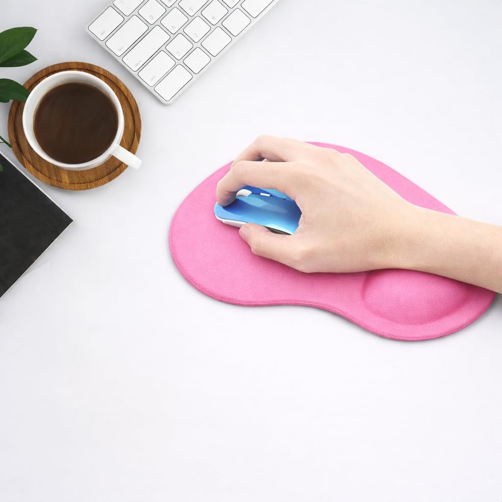 Mouse Mat ANTI-SLIP COMFORT MOUSE PAD MAT WITH GEL FOAM REST WRIST SUPPORT FOR PC LAPTOP (Blue, Regular)