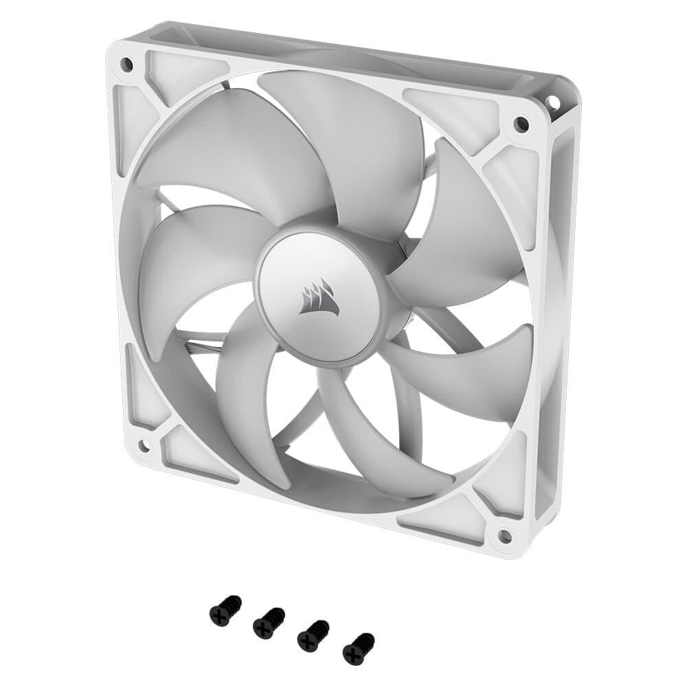 CORSAIR RS120 ARGB 120mm PWM Fans – Daisy-Chain Connection – Low-Noise – Magnetic Dome Bearing – Triple Pack – White