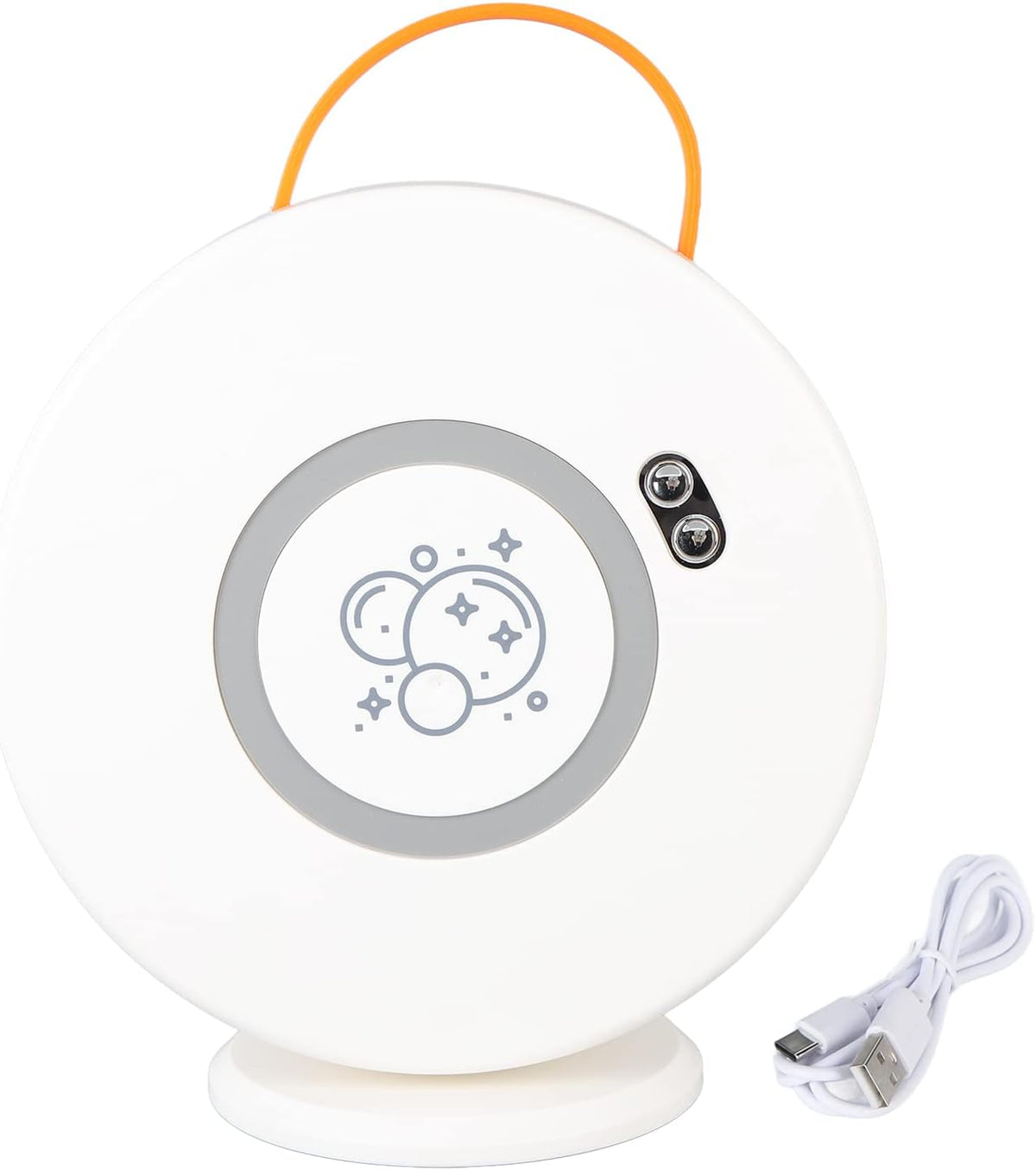 Bubble Machine, Automatic 360 Degree Rotation Bubble Blower, Outdoor Activity Toy with Rechargeable Battery & Large Tank, Ideal for Kids, Toddlers, Birthday Party, Wedding, (White)