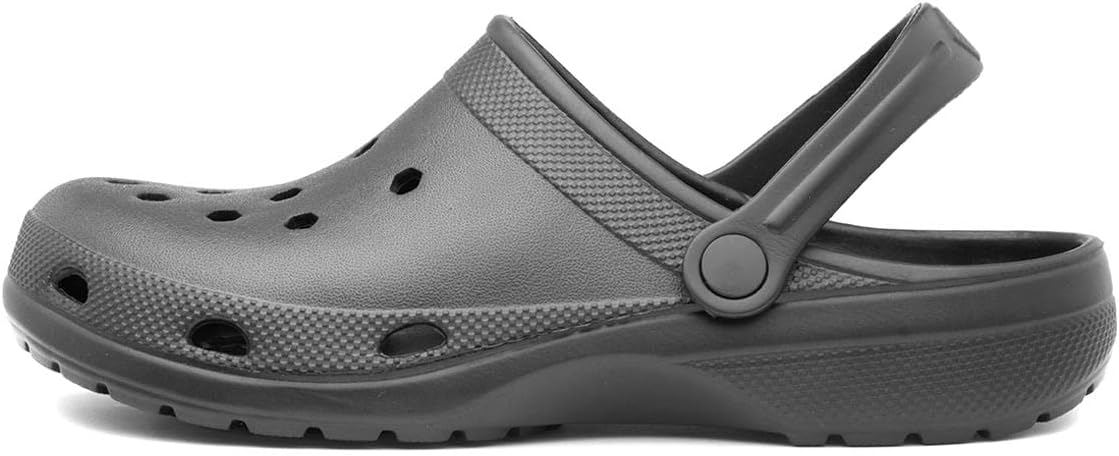 Shoe Zone - Adults Black Slip On EVA Clog Sandal