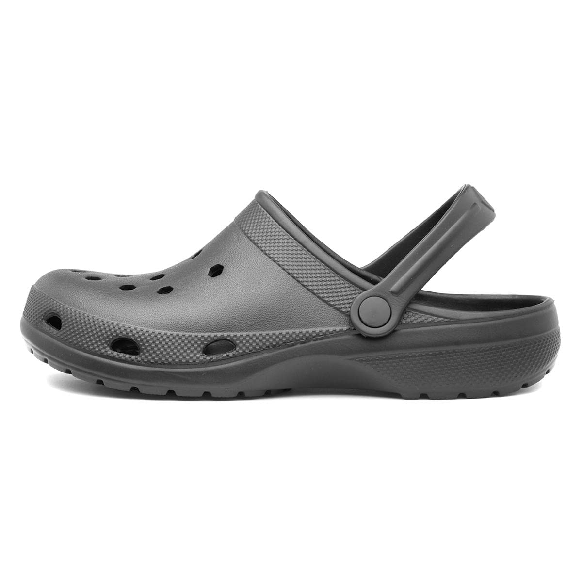 Shoe Zone - Adults Black Slip On EVA Clog Sandal