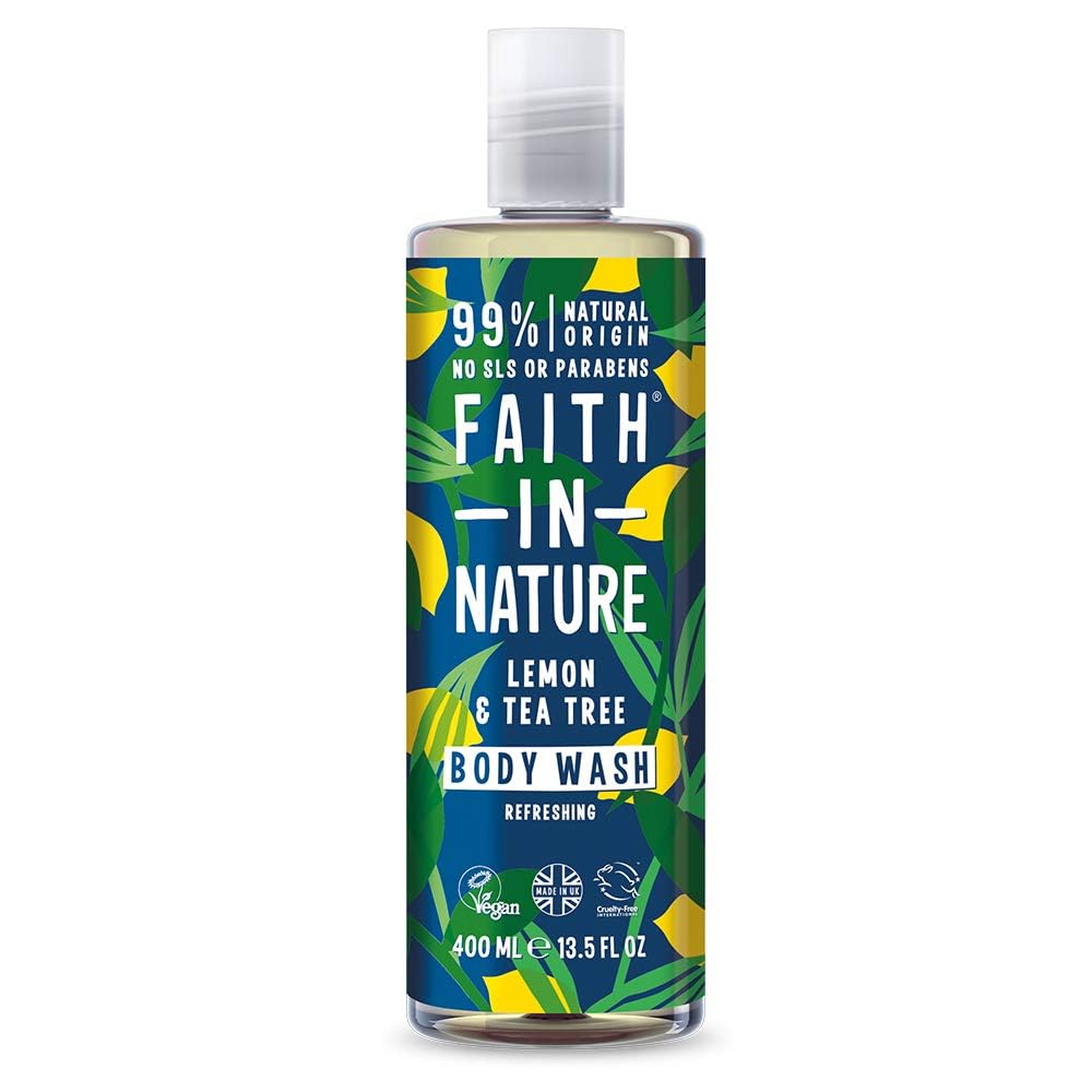 Faith In Nature Natural Fragrance Free Body Wash, Sensitive, Vegan and Cruelty Free, No SLS or Parabens, 400 ml
