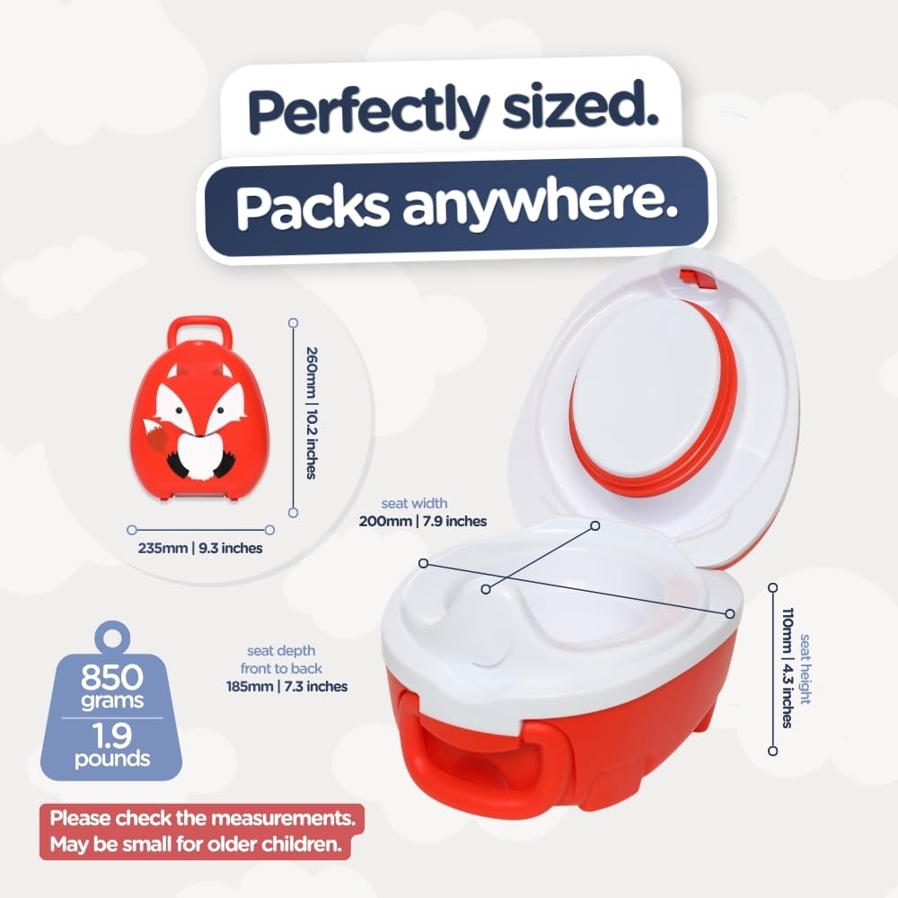 My Carry Potty - Travel Potty, Award-Winning Portable Toddler Toilet Seat for Kids to Take Everywhere (Ladybird)