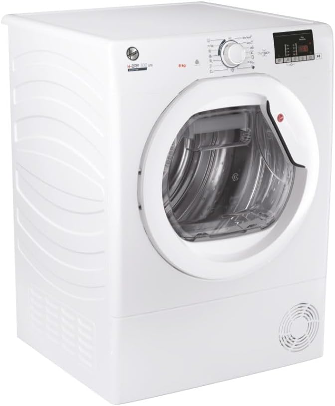 Hoover HLEC8DE H-Dry 300 8kg Freestanding Condenser Tumble Dryer, Aquavision, White