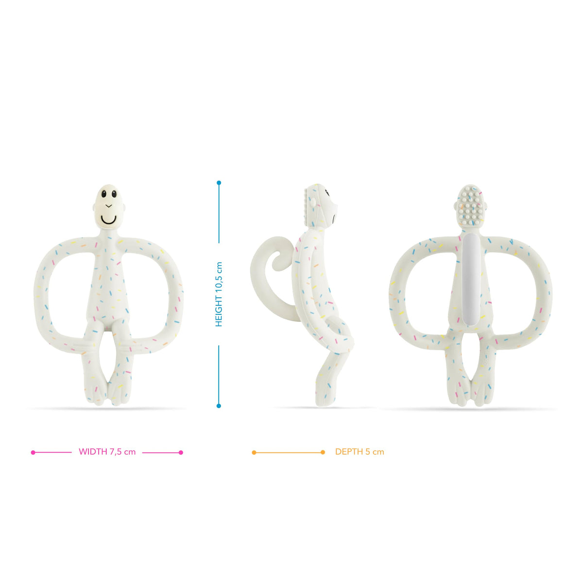 Matchstick Monkey Original Teether with Gel Applicator, Hearts