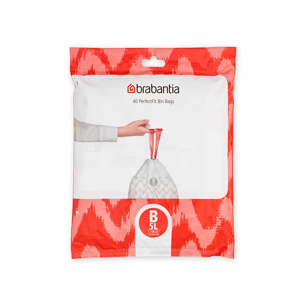Brabantia Heavy Duty Perfect Fit Bin Liners (5 Packs of 20) 10-12 Litre
