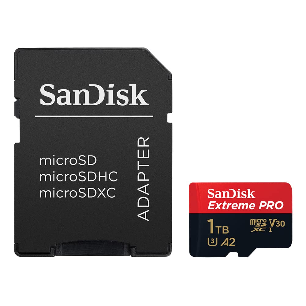 SANDISK Extreme PRO microSD Card + Adapter 128GB, Up to 200MB/s Read Speeds