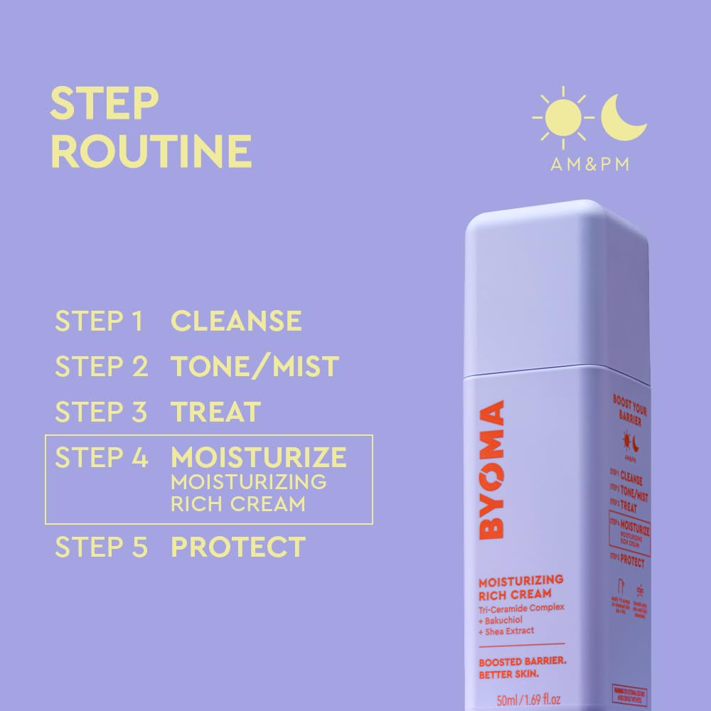 BYOMA Moisturising Gel Cream, Lightweight Oil Free Daily Moisturiser (50ml)