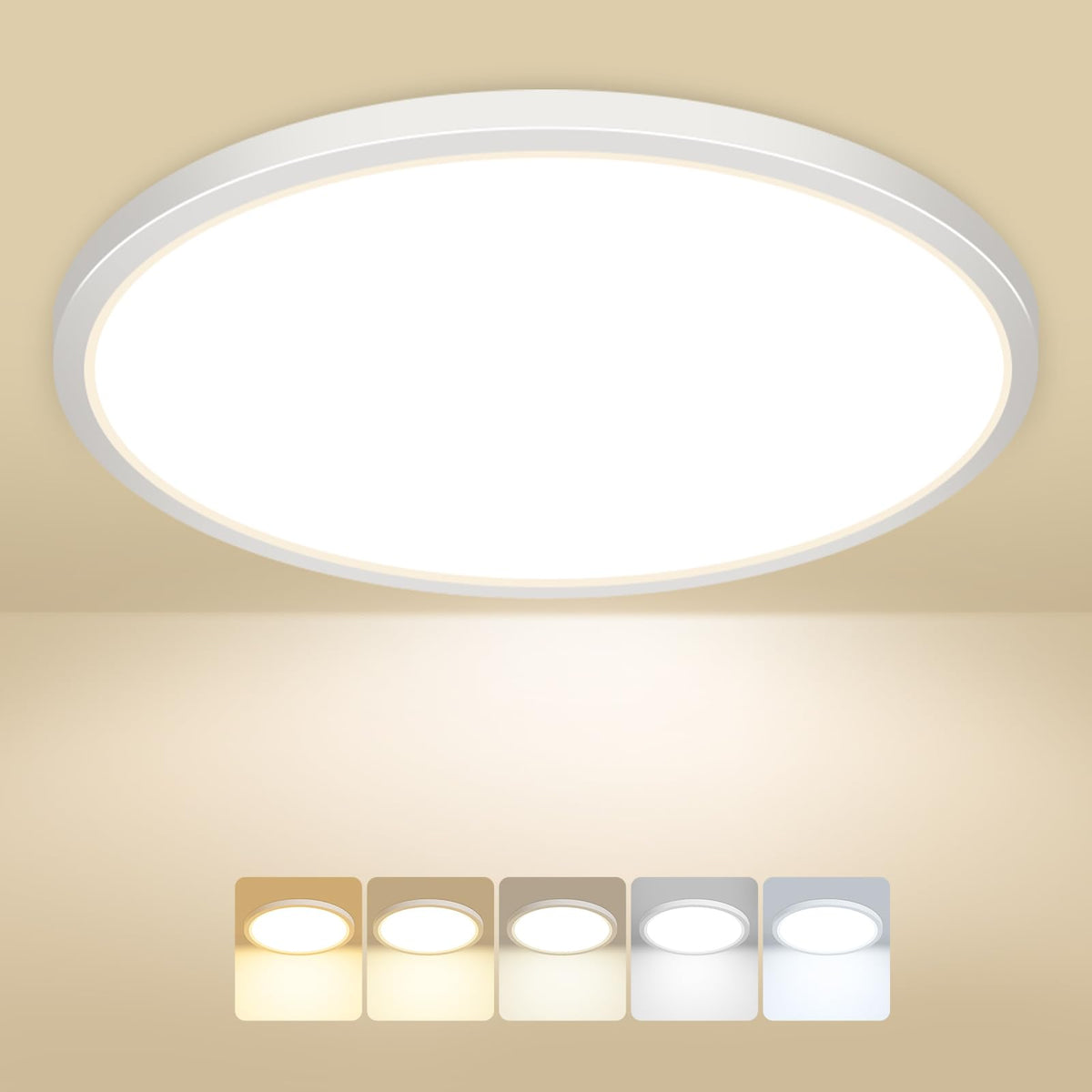 Peasur Bathroom Light, 3000K/3500K/4000K/5000K/6500K 5 Color Temperature