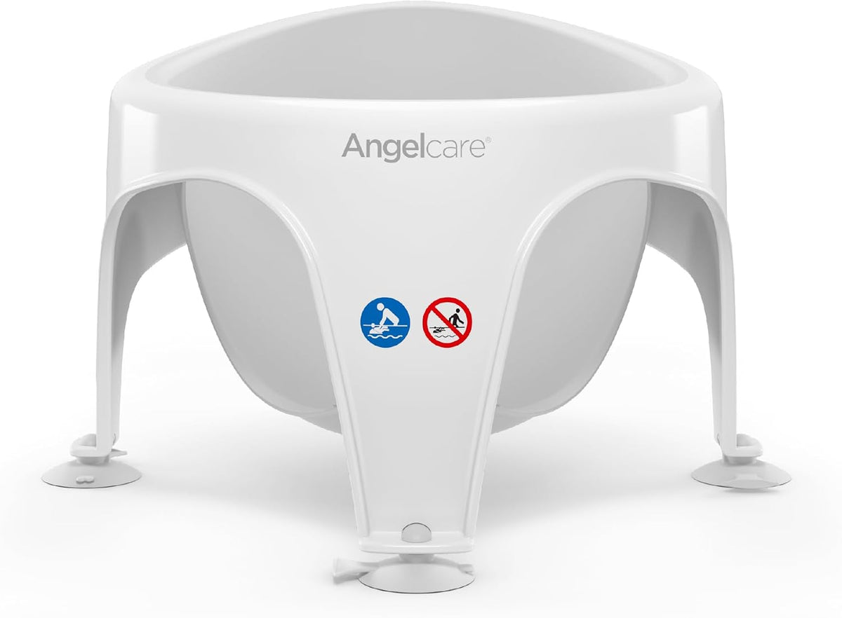 Angelcare - Baby Bath Seat - Soft Touch Support - Water Level Indicator - Fixation by Suction Cups - Grey