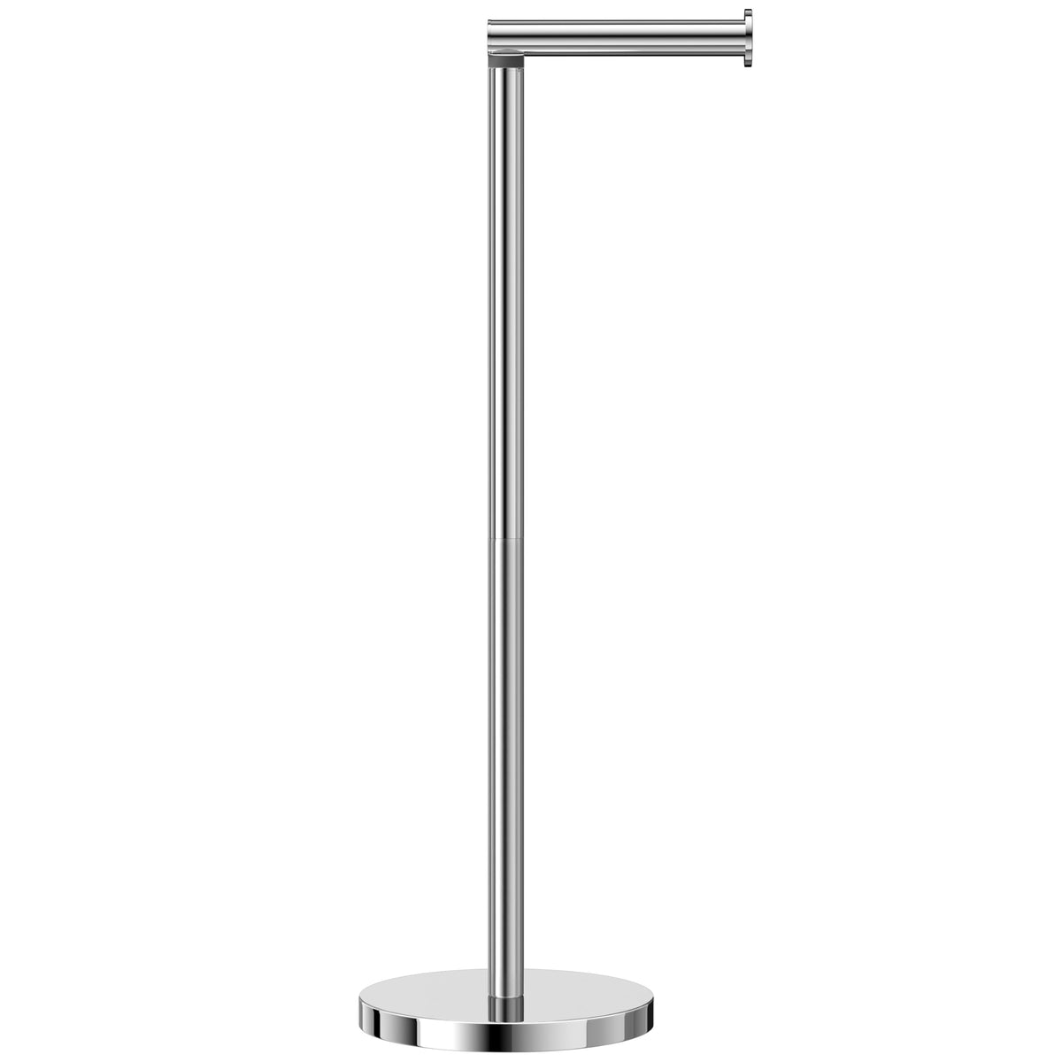 Stainless Steel Free-standing Toilet Roll Holder, Heavey Base,Black