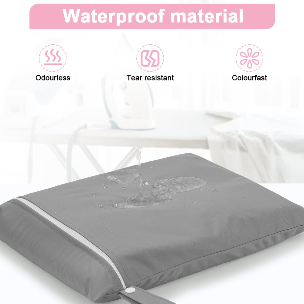 2PCS Wet Bags for Baby Items, Wet Swimsuits, Beach, Camping(Black)