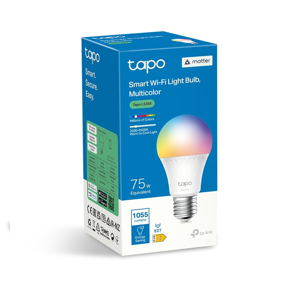 Tapo L530B B22 Smart Bulb Multicolour Dimmable LED Light Bulb