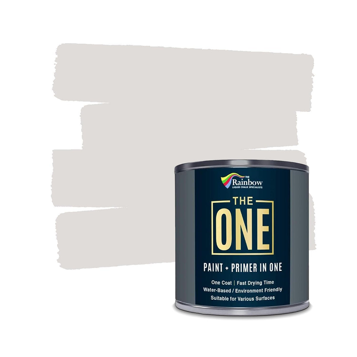 THE ONE All-In-One Paint & Primer - Black Matt, 250 ml | Multi-Surface 1 Coat Formula | Easy Indoor & Outdoor Decorating for Home & Garden Walls, Floors & Furniture | Durable, Water-Based & Low VOC