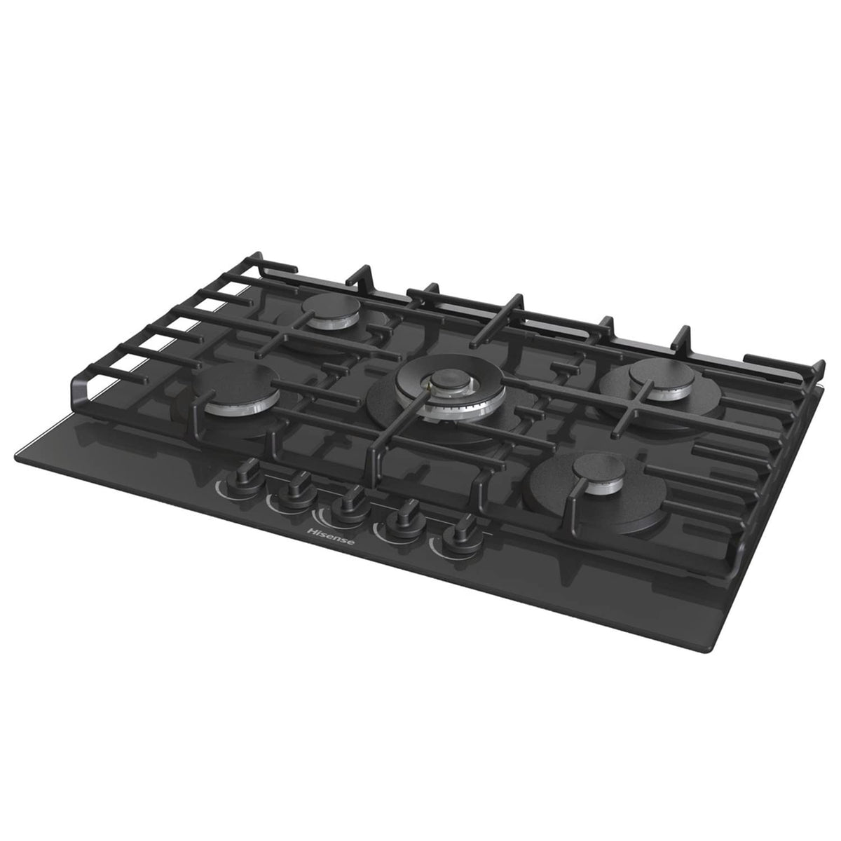 Hisense GM642XHS Built-in 60cm Gas Hob - Stainless Steel with 4 Cooking Areas, Easy Clean Surface, One -Hand Ignition, 60 x 52 x 8.9 cm (L x W x H)