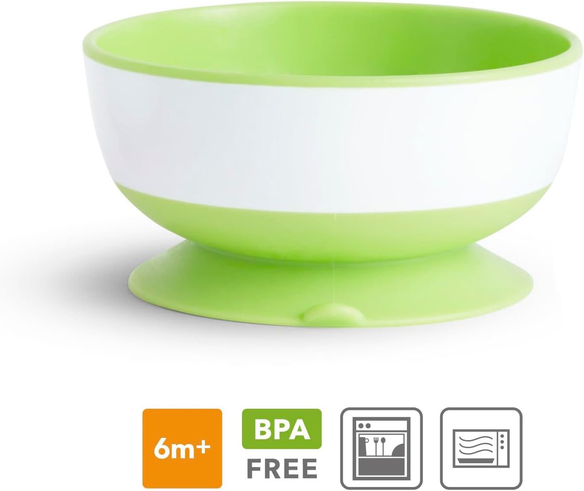 Munchkin Stay Put Baby Suction Bowl Set| Baby Bowls for Weaning| Baby Feeding Suction Dish Pack| for Babies & Toddlers 6 Months+|BPA Free Weaning Set for Babies| Microwave/Dishwasher Safe | 3 Pack