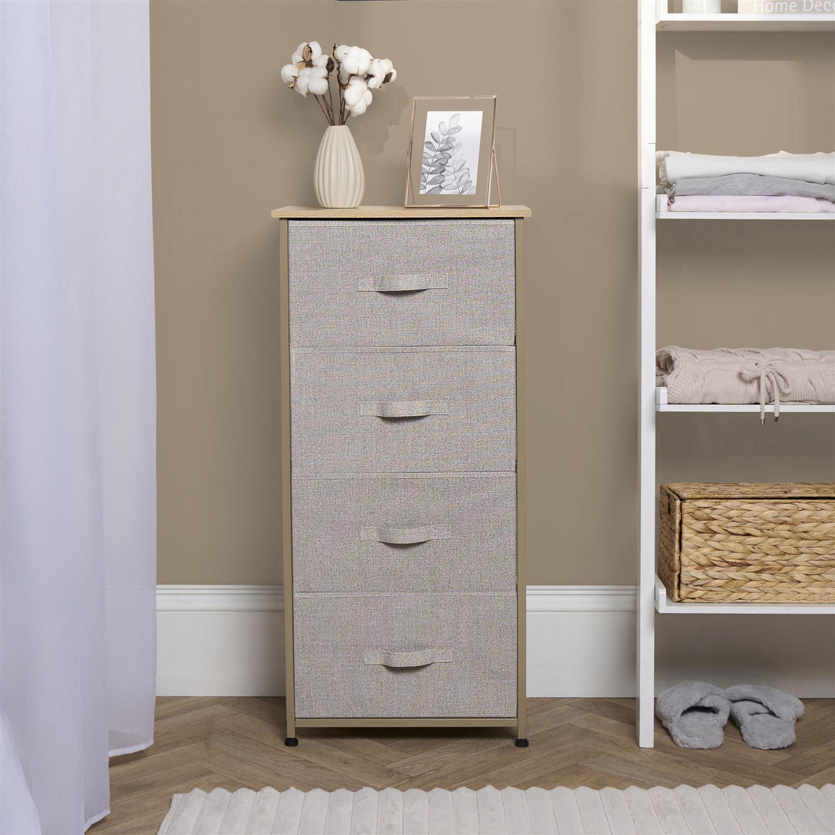 OHS Fabric Cabinet Bedside 2/3/4/5/6 Drawers Storage Unit Clothes Home Organiser