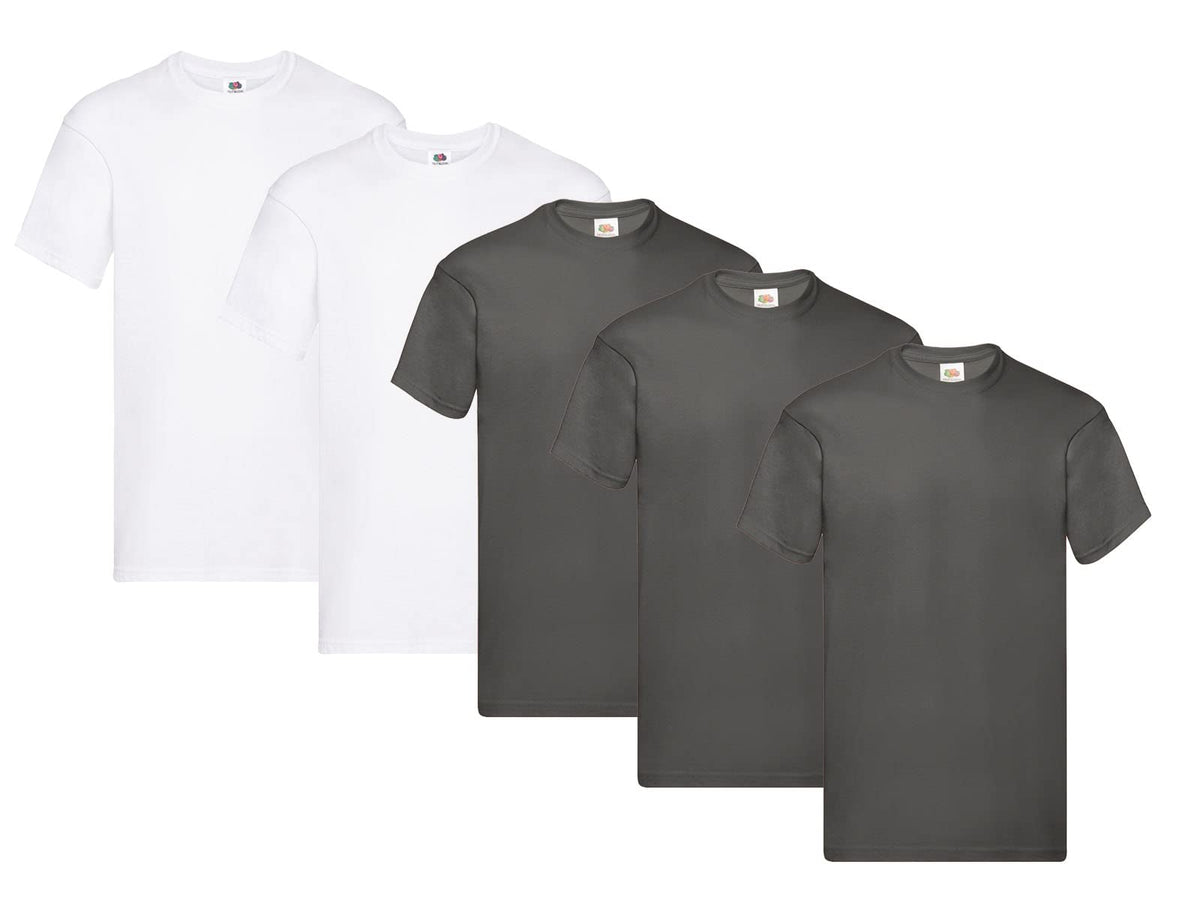 Fruit of the Loom Men's T-Shirt Iconic Tee, Lightweight Ringspun Tee, 5 Pack