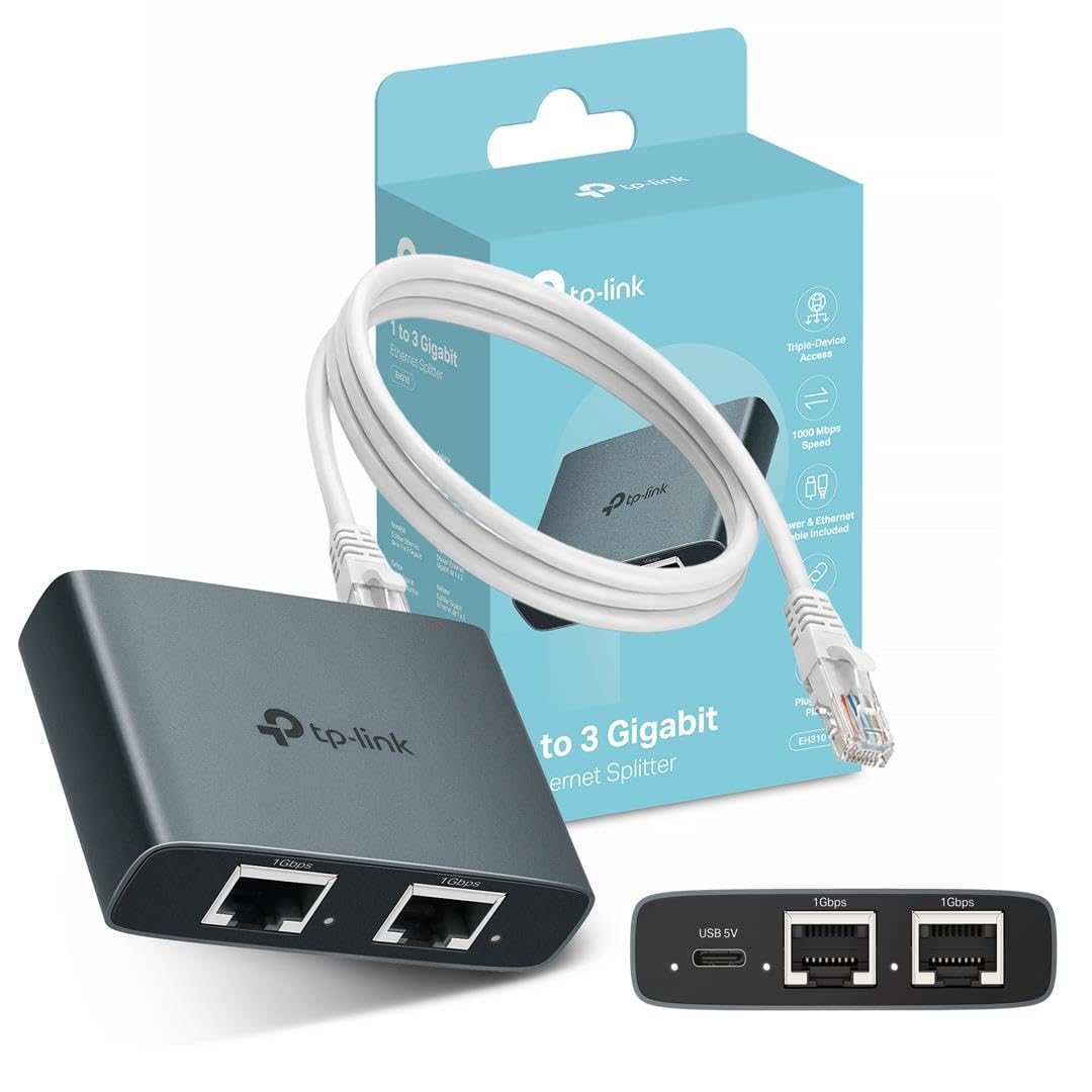 TP-Link EH210 Ethernet Splitter, 1 to 2 Gigabit Network Switch