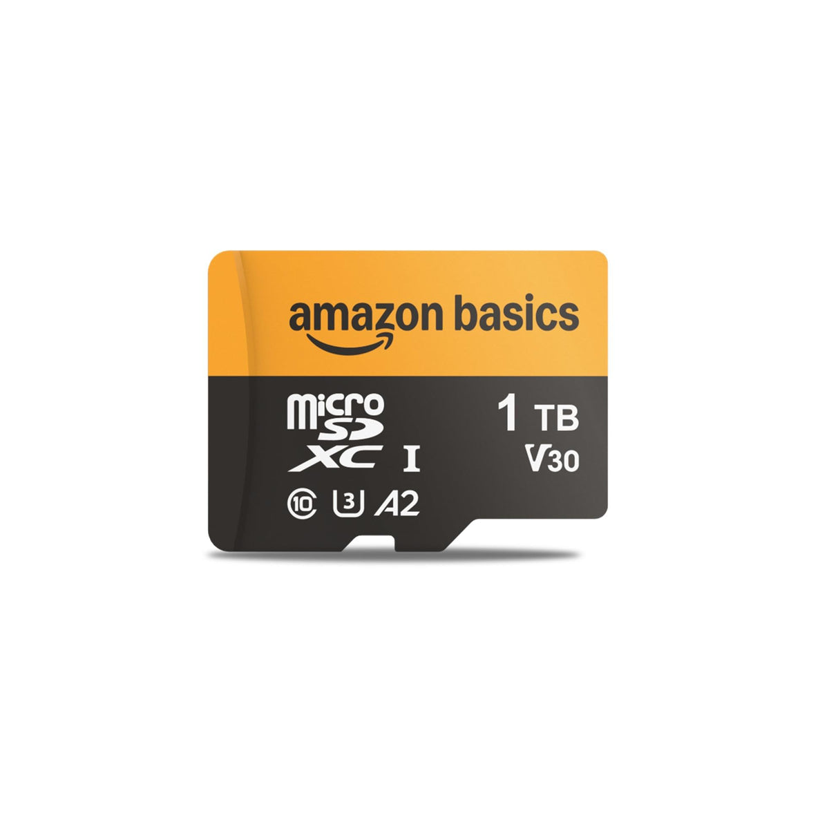Amazon Basics microSDXC Memory Card with Full Size Adapter, A2, U3, Read Speed up to 100 MB/s, 128GB, Black