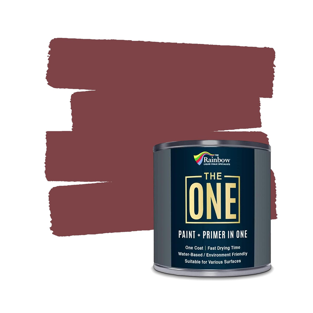 THE ONE All-In-One Paint & Primer - Black Matt, 250 ml | Multi-Surface 1 Coat Formula | Easy Indoor & Outdoor Decorating for Home & Garden Walls, Floors & Furniture | Durable, Water-Based & Low VOC