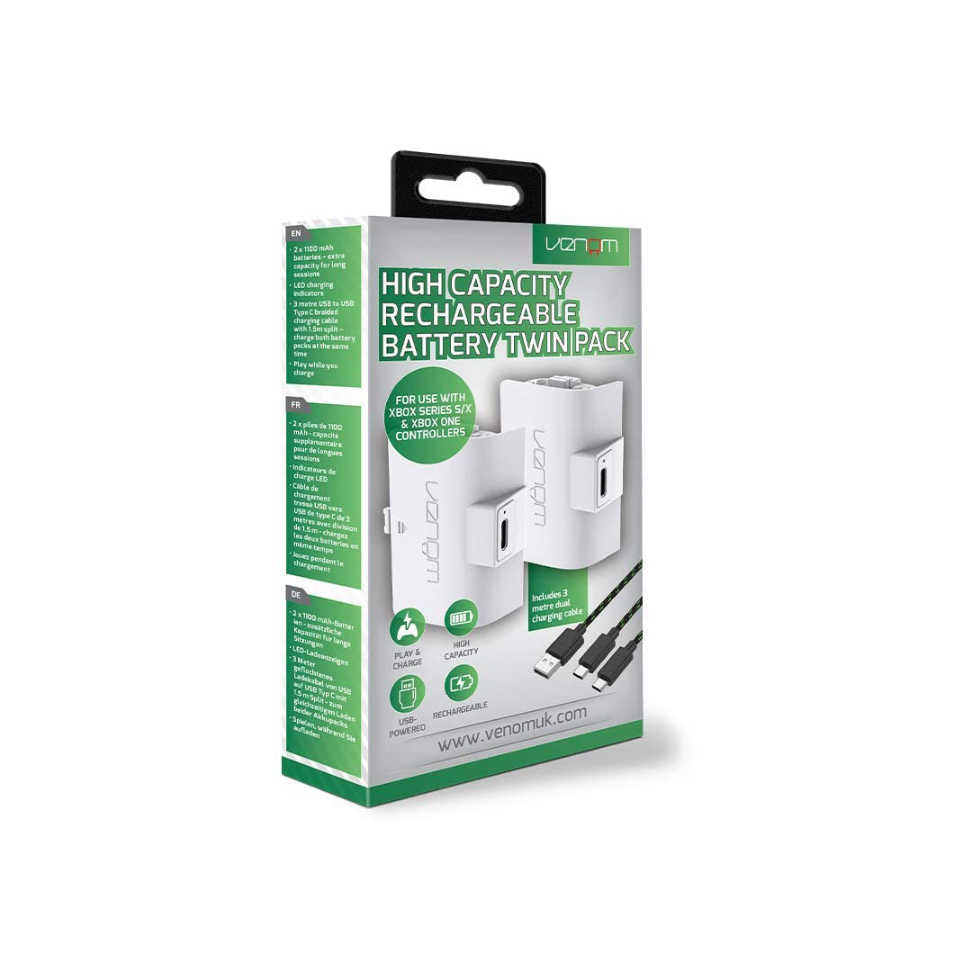 Venom Rechargeable Battery Twin Pack - White (Xbox Series X & S/Xbox One)