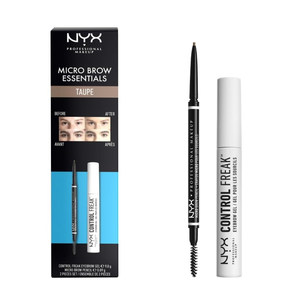 NYX Professional Makeup Micro Brow Pencil, Dual Ended Precise: Ash Brown
