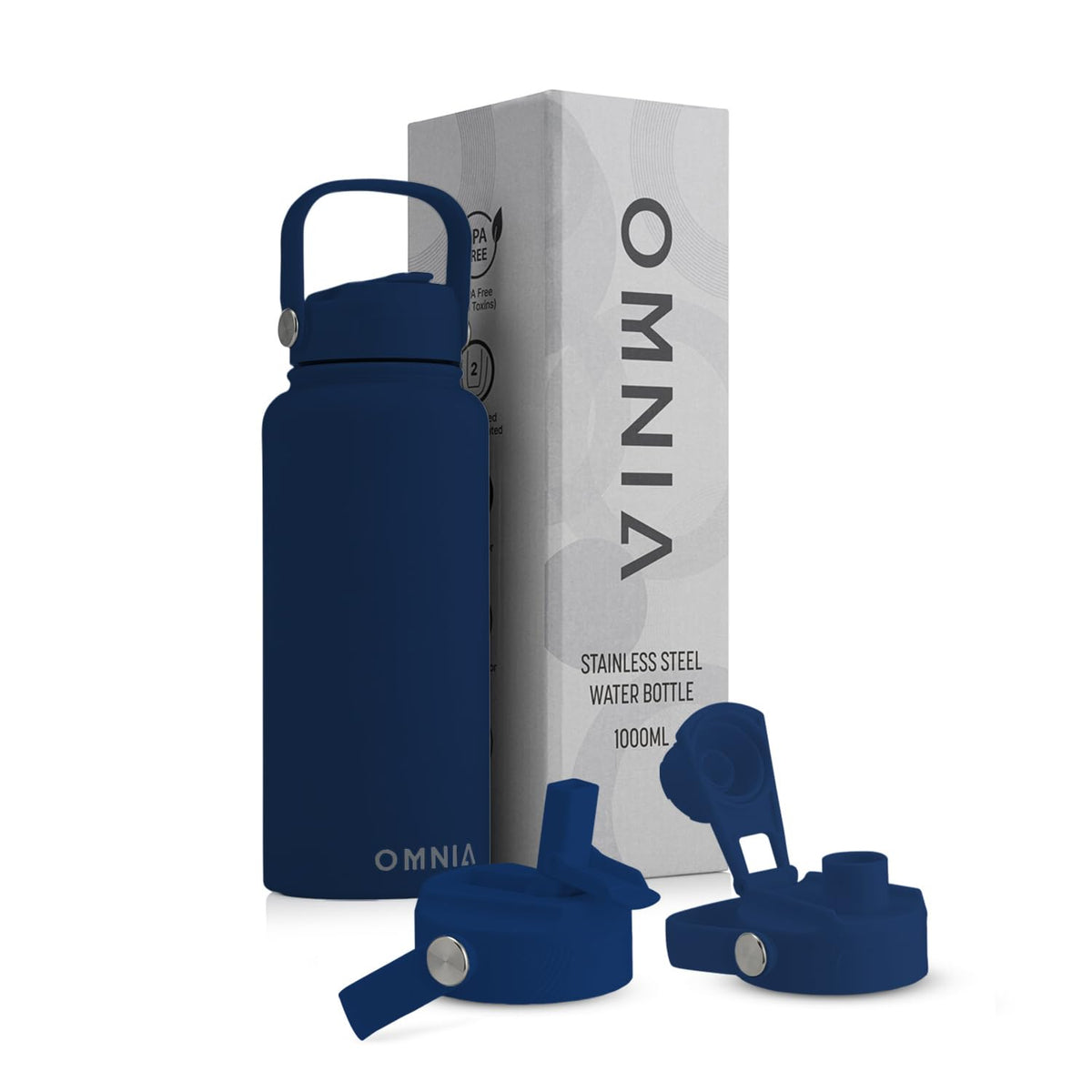 Vacuum Insulated Stainless Steel Water Bottle, 2 Lids (Straw & Spout) Leakproof, BPA-Free, Reusable Flask Ideal for Travel and Outdoors (Gradient Purple - 750 ml)