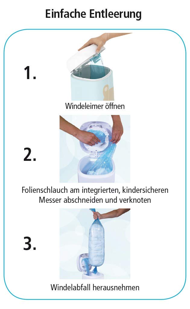 Angelcare Octagonal Refill, 6 Pack, for Classic XL Nappy Bin