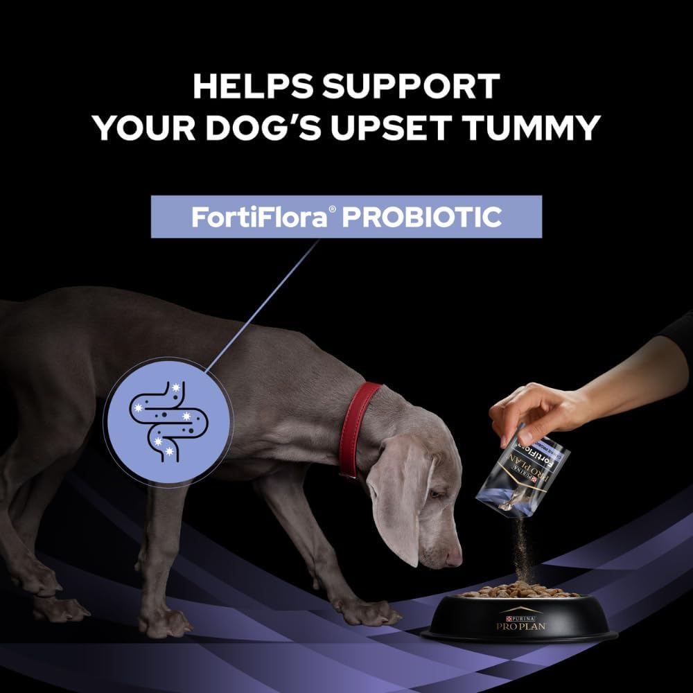 PURINA PRO Plan FortiFlora Probiotic Food Supplement for Dogs 30 x 1g Sachets | Enhances the Levels of Live Beneficial Bacteria