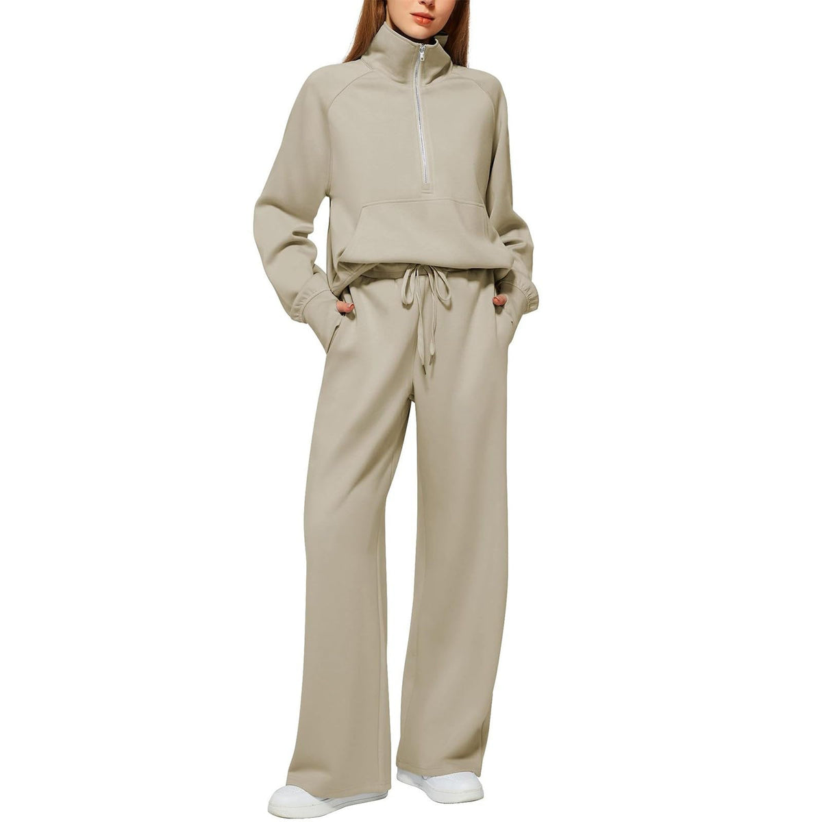 Lounge Wear Sets For Women Uk Women'S Fashion Tracksuit Full Set Comfort Long Sleeve Activewear Fall Outfits Gym Set 2 Piece Ladies Sweatshirts Sweatpants Zip Coat Tops Trousers Sets Clothing